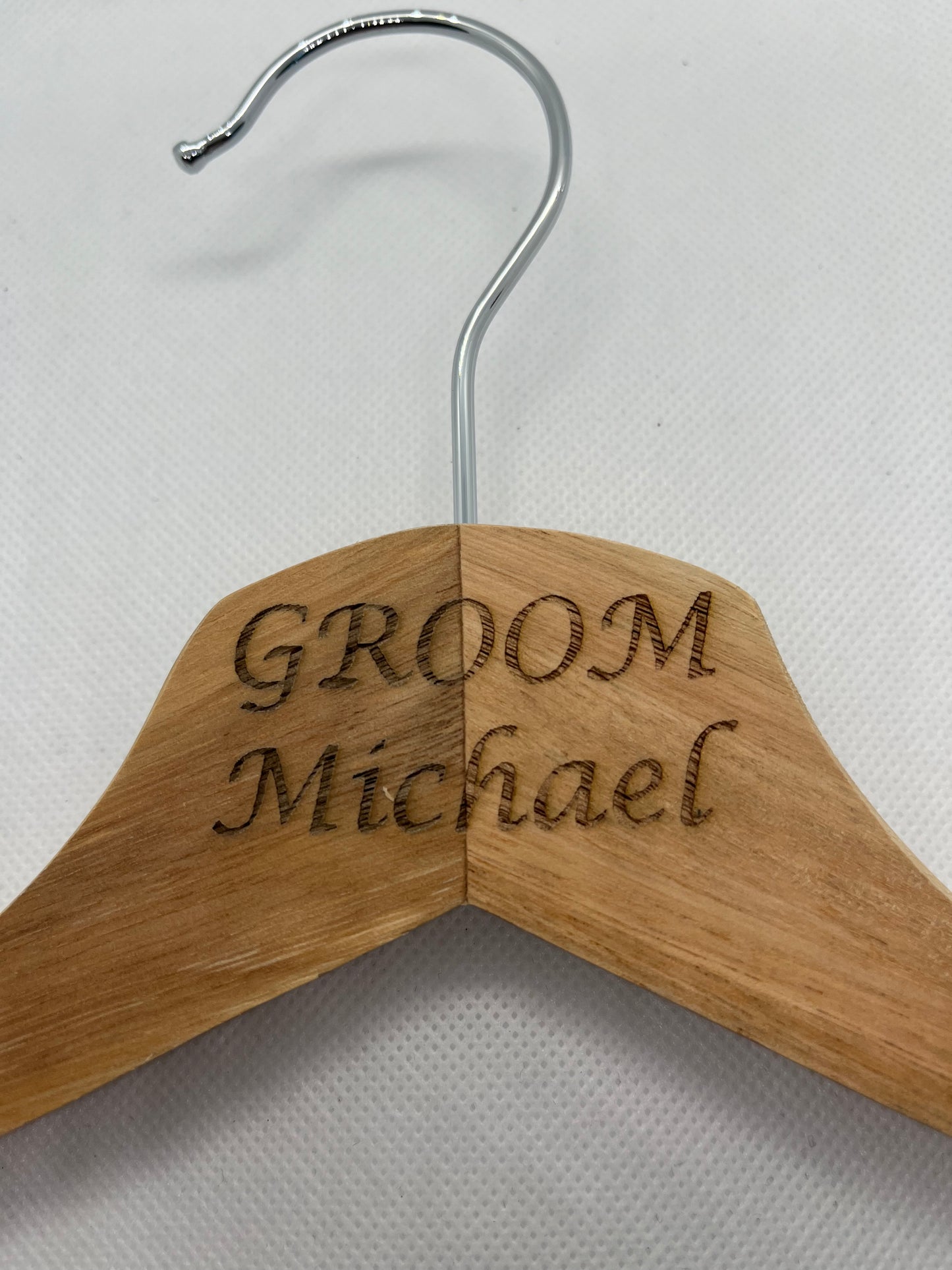 Personalised Wooden Wedding Party Hangers