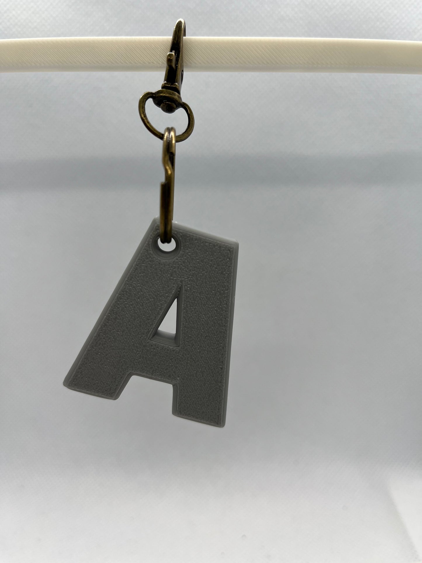 Custom Alphabet 3D Printed Keyring (A-C)