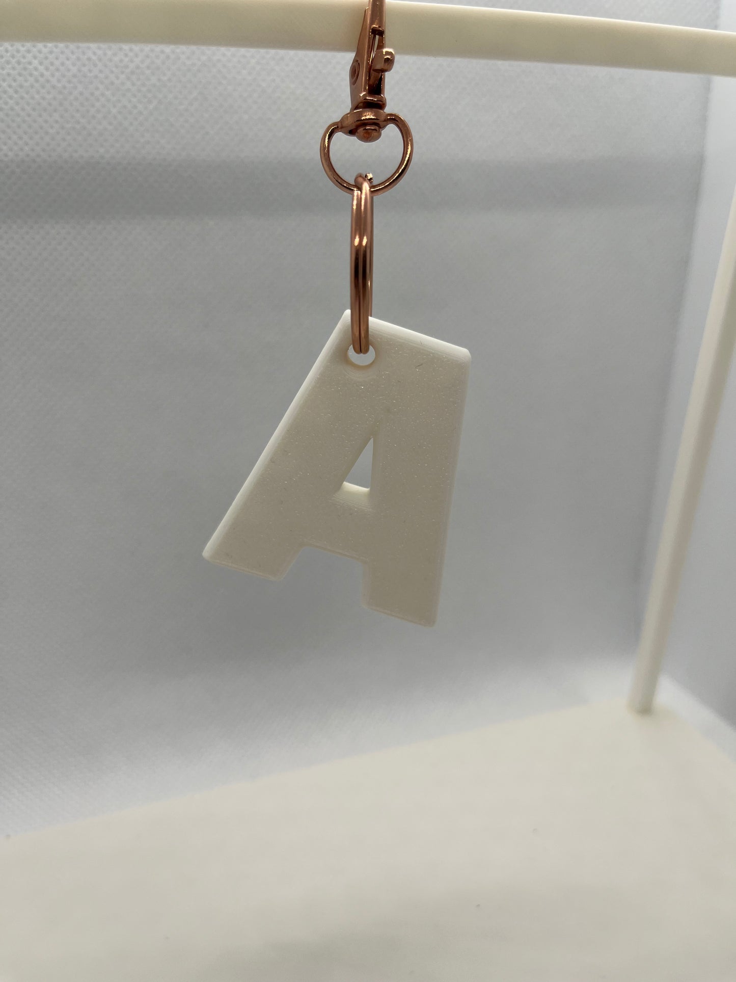 Custom Alphabet 3D Printed Keyring (A-C)