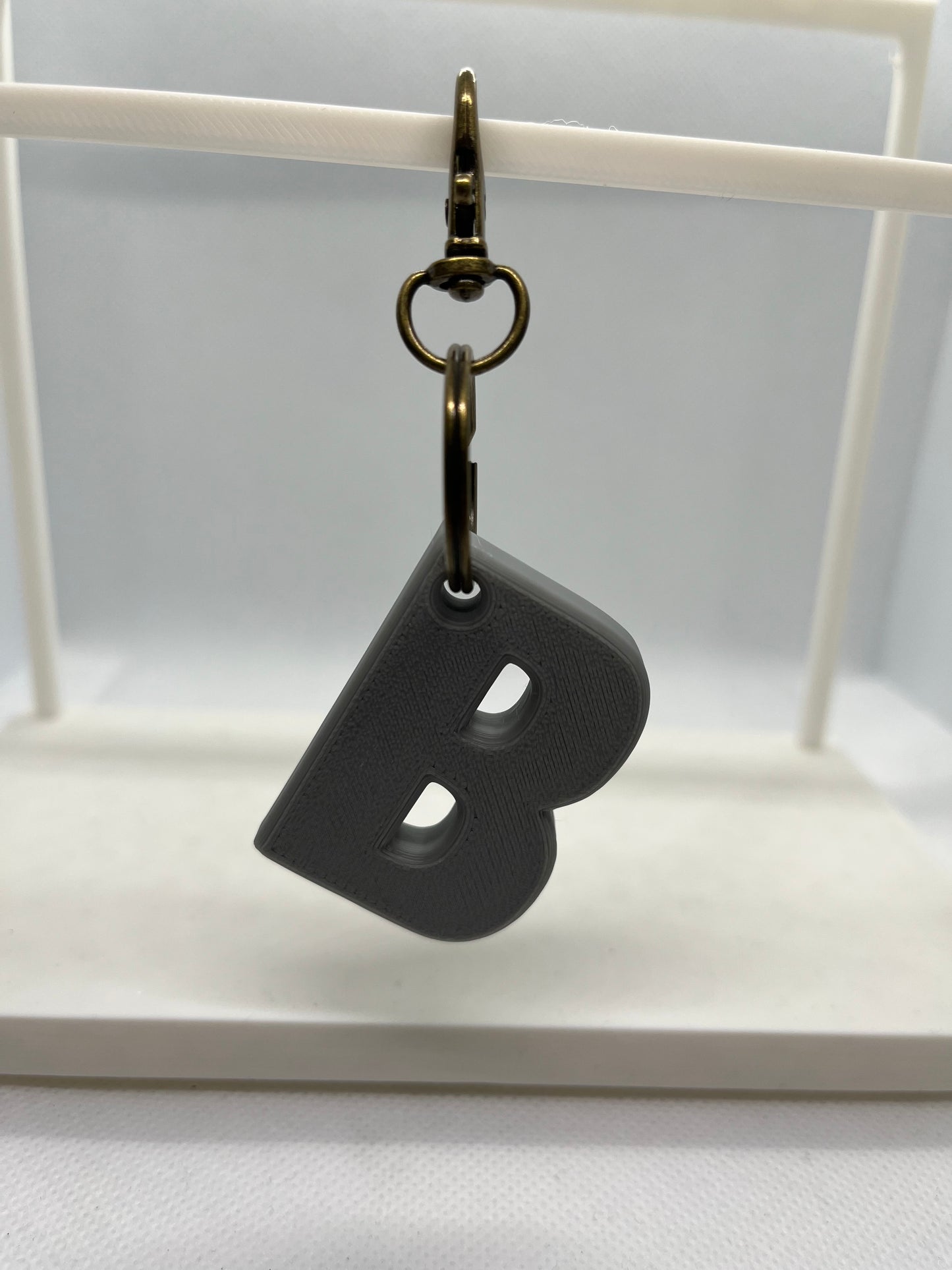 Custom Alphabet 3D Printed Keyring (A-C)