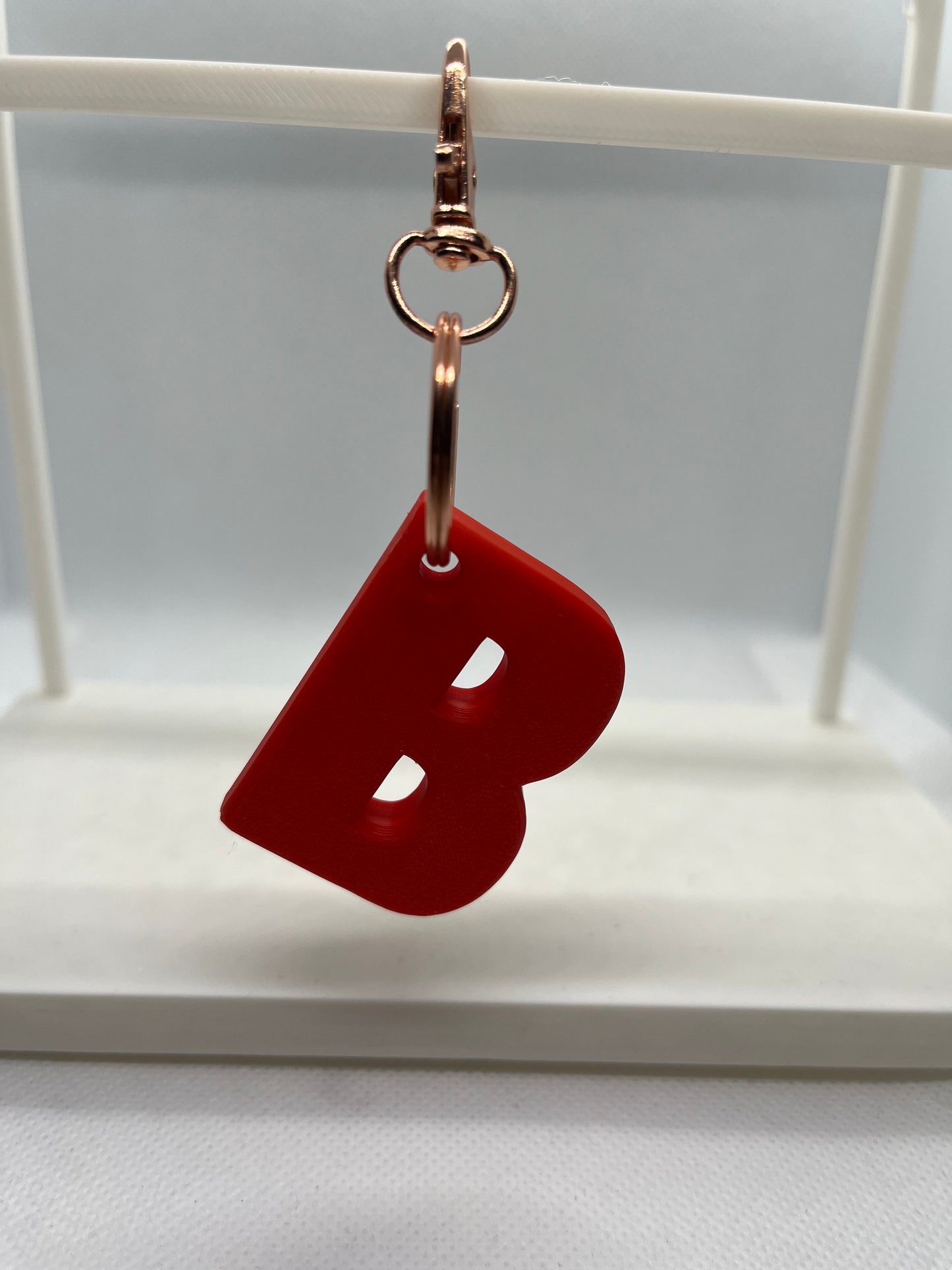 Custom Alphabet 3D Printed Keyring (A-C)