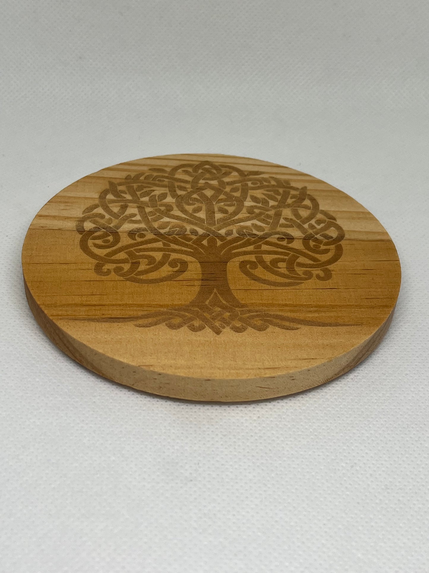 Tree Of Life Beech Wood Coaster