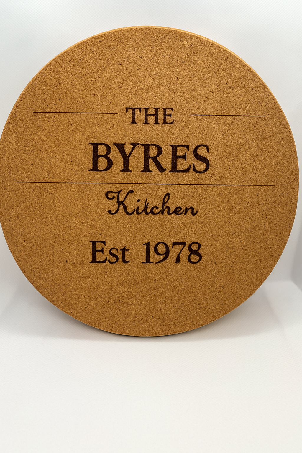 Engraved Cork Pot Stand