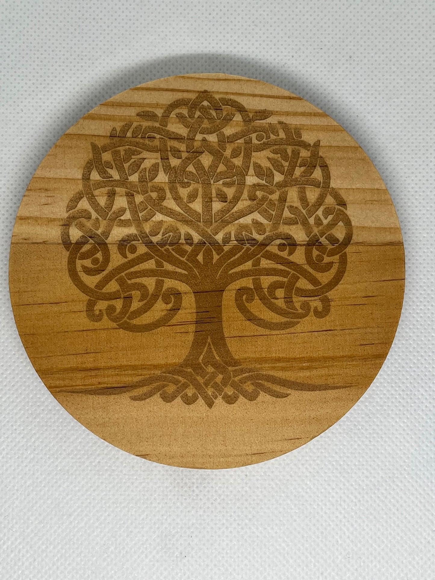 Tree Of Life Beech Wood Coaster